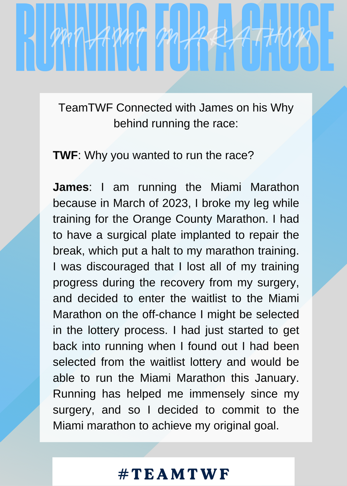 James O'Keefe Runs Miami Marathon